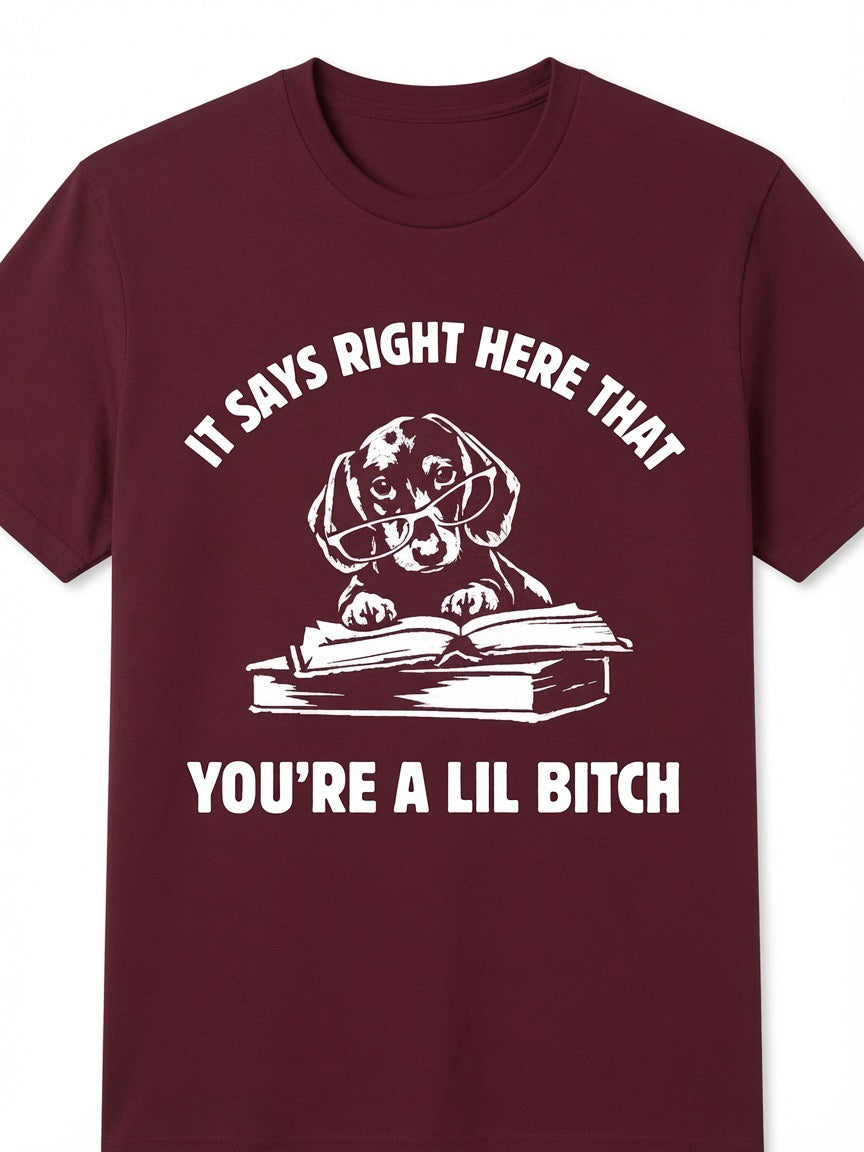 SAYS RIGHT HERE THAT YOU'RE A LIL BITCH